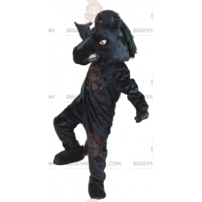 Traje de mascote gigante de cavalo preto BIGGYMONKEY™, traje de
