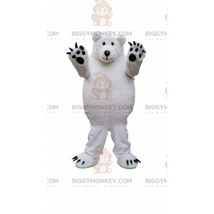 Hvid bamse BIGGYMONKEY™ maskotkostume, isbjørnekostume -