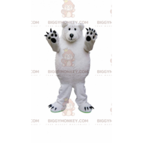 Weißer Teddybär BIGGYMONKEY™ Maskottchenkostüm, Eisbärenkostüm