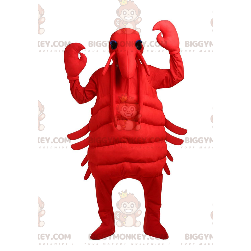 Disfraz de mascota langosta roja BIGGYMONKEY™, disfraz de Disfraz de mascota langosta roja BIGGYMONKEY™, disfraz de