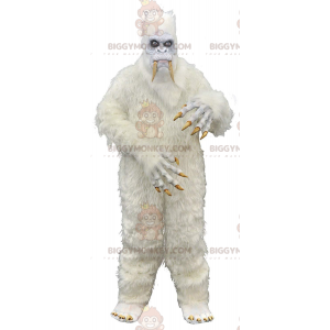 Giant Creepy White Yeti BIGGYMONKEY™ Mascot Costume, Monster