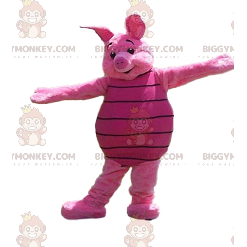 Disfraz de mascota BIGGYMONKEY™ de Piglet, el famoso cerdito Disfraz de mascota BIGGYMONKEY™ de Piglet, el famoso cerdito
