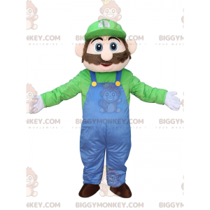 BIGGYMONKEY™ mascot costume of Luigi, Mario's famous plumber