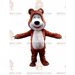 Brown and White Teddy Bear BIGGYMONKEY™ Mascot Costume, Teddy