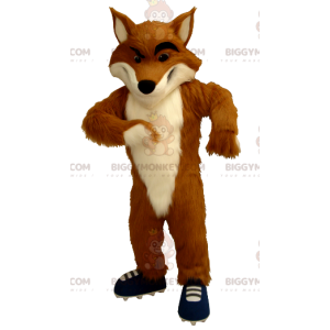 Orange and White Fox BIGGYMONKEY™ Mascot Costume with Sneakers