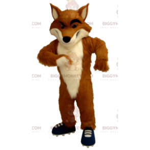 Orange-weißer Fuchs BIGGYMONKEY™ Maskottchen-Kostüm mit