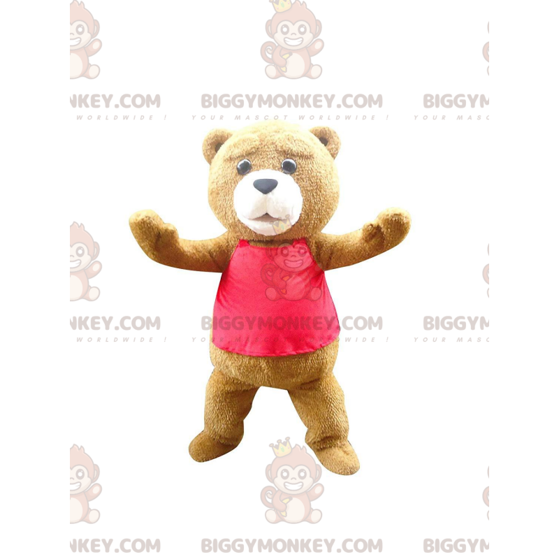 Costume de mascotte BIGGYMONKEY™ de Ted, le ours marron du film Costume de mascotte BIGGYMONKEY™ de Ted, le ours marron du film
