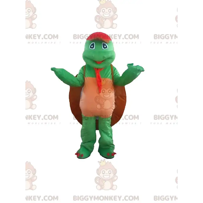 Kostium maskotki zielonego żółwia BIGGYMONKEY™ z dużą muszlą -