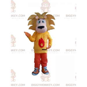 BIGGYMONKEY™ Little Lion, Cub Mascot Costume with Colorful