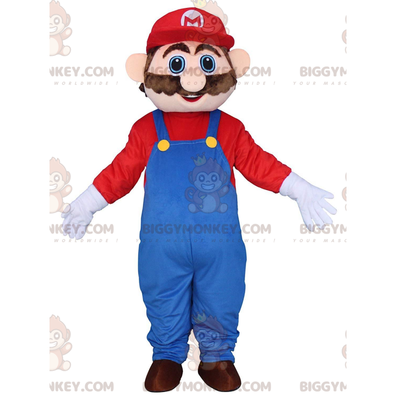 Disfraz de mascota BIGGYMONKEY™ de Mario, el famoso fontanero