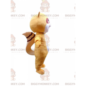 BIGGYMONKEY™ yellow raccoon mascot costume, forest animal