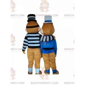 BIGGYMONKEY™s squirrel mascots, a prisoner and a policeman -