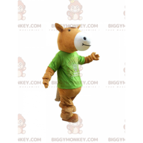 Kostým maskota Hnědobílého koně BIGGYMONKEY™, jezdecký kostým –