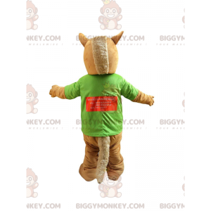Disfraz de mascota caballo marrón y blanco BIGGYMONKEY™