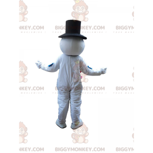 Kostým BIGGYMONKEY™ maskot sněhulák s květinami a kloboukem - Lidští maskoti - BIGGYMONKEY_011283 - BiggyMonkey.com