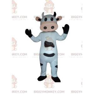 Costume da mascotte BIGGYMONKEY™ da mucca bianca e nera