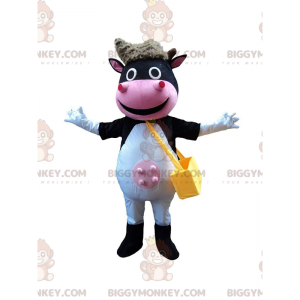 Costume de mascotte BIGGYMONKEY™ de vache joviale, costume de