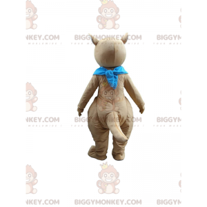 BIGGYMONKEY™ Mascot Costume Brown & White Kangaroo With Blue