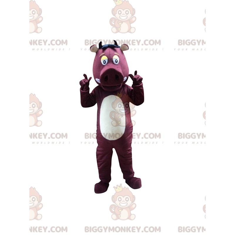 Disfraz de mascota BIGGYMONKEY™ jabalí, jabalí, disfraz de