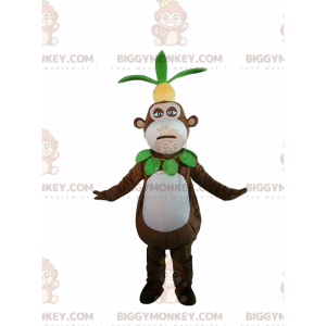 BIGGYMONKEY™ mascot costume of monkey with a pineapple on his