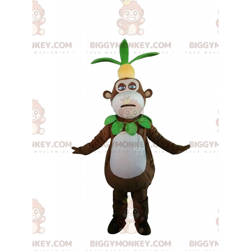 Costume de mascotte BIGGYMONKEY™ de singe avec un ananas sur la Costume de mascotte BIGGYMONKEY™ de singe avec un ananas sur la