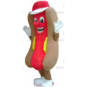 BIGGYMONKEY™ giant hot dog mascot costume, street food costume