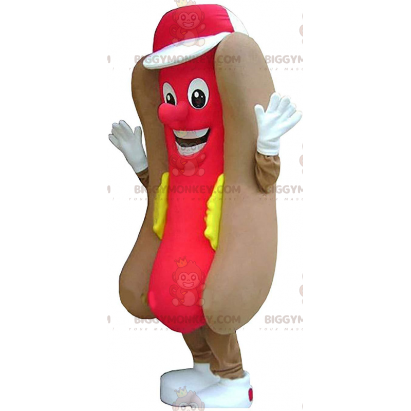 BIGGYMONKEY™ disfraz de mascota de perrito caliente gigante BIGGYMONKEY™ disfraz de mascota de perrito caliente gigante