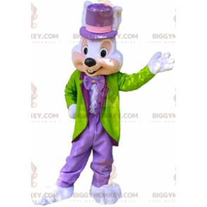 BIGGYMONKEY™ maskotkostume Bunny Stilfuldt, velklædt, farverigt