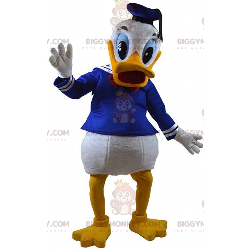BIGGYMONKEY™ mascottekostuum van Donald Duck, de beroemde eend BIGGYMONKEY™ mascottekostuum van Donald Duck, de beroemde eend