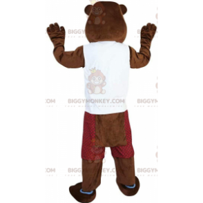 BIGGYMONKEY™ Maskottchenkostüm brauner Biber verkleidet