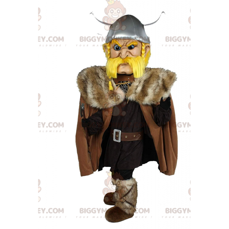 Disfraz de mascota BIGGYMONKEY™ Rubio vikingo, luchador