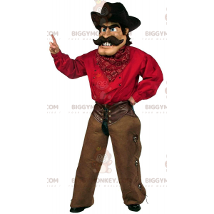 Cowboy BIGGYMONKEY™ Mascot Costume with Traditional Outfit and