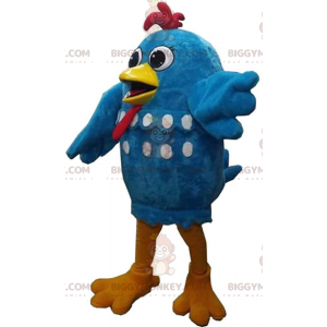 BIGGYMONKEY™ mascottekostuum blauwe kip, reus en grappig, blauw