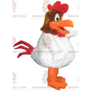 BIGGYMONKEY™ mascot costume of Charlie the Rooster, famous