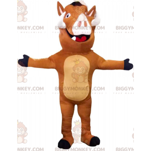 BIGGYMONKEY™ mascottekostuum van Pumbaa, het beroemde