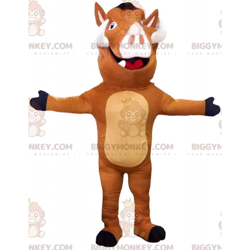 BIGGYMONKEY™ maskotkostyme til Pumbaa, det berømte vortesvinet i "Løvenes konge" - Maskotter kjente mennesker - BiggyMonkey.com