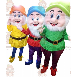 3 BIGGYMONKEY™s colorful dwarf mascots, from "Snow White and