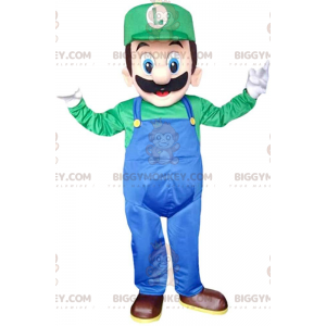 BIGGYMONKEY™ maskotdräkt av Luigi, Marios berömda rörmokarvän