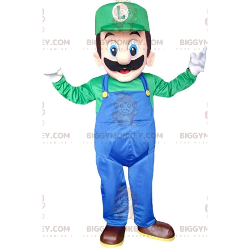 Traje de mascote BIGGYMONKEY™ de Luigi, o famoso amigo