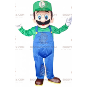 BIGGYMONKEY™ mascot costume of Luigi, Mario's famous plumber