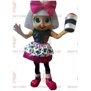 BIGGYMONKEY™ mascot costume doll, singer, diva costume, girl –