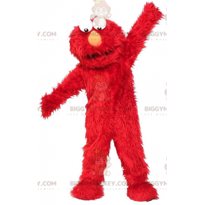 Costume de mascotte BIGGYMONKEY™ de Elmo, la marionnette rouge