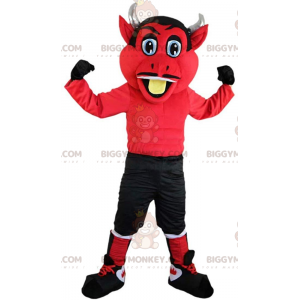 Disfraz de mascota BIGGYMONKEY™ diablo rojo con cuernos