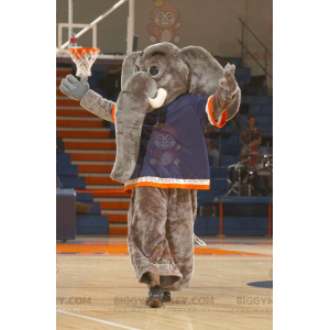 BIGGYMONKEY™ Disfraz de mascota elefante gris gigante con