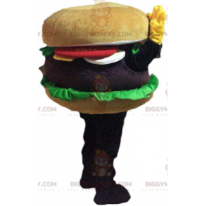 Jätteburgare BIGGYMONKEY™ maskotdräkt, hamburgerkostym