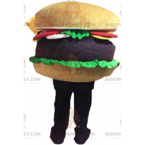 Jätteburgare BIGGYMONKEY™ maskotdräkt, hamburgerkostym