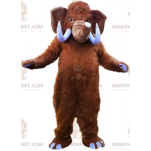 Brun Mammoth Big Tusk BIGGYMONKEY™ maskotkostume - Mangler af dyre-maskoter - BIGGYMONKEY_011342 - BiggyMonkey.com