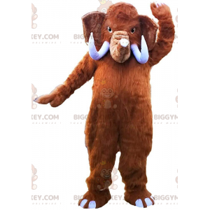 Traje de mascote BIGGYMONKEY™ de mamute marrom grande presa –