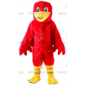 Karvainen punainen lintu BIGGYMONKEY™ maskottiasu, värikäs isolintuasu - Lintu maskotti - BIGGYMONKEY_011343 - BiggyMonkey.com