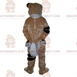 BIGGYMONKEY™ driekleurig hondenmascottekostuum, zacht en harig